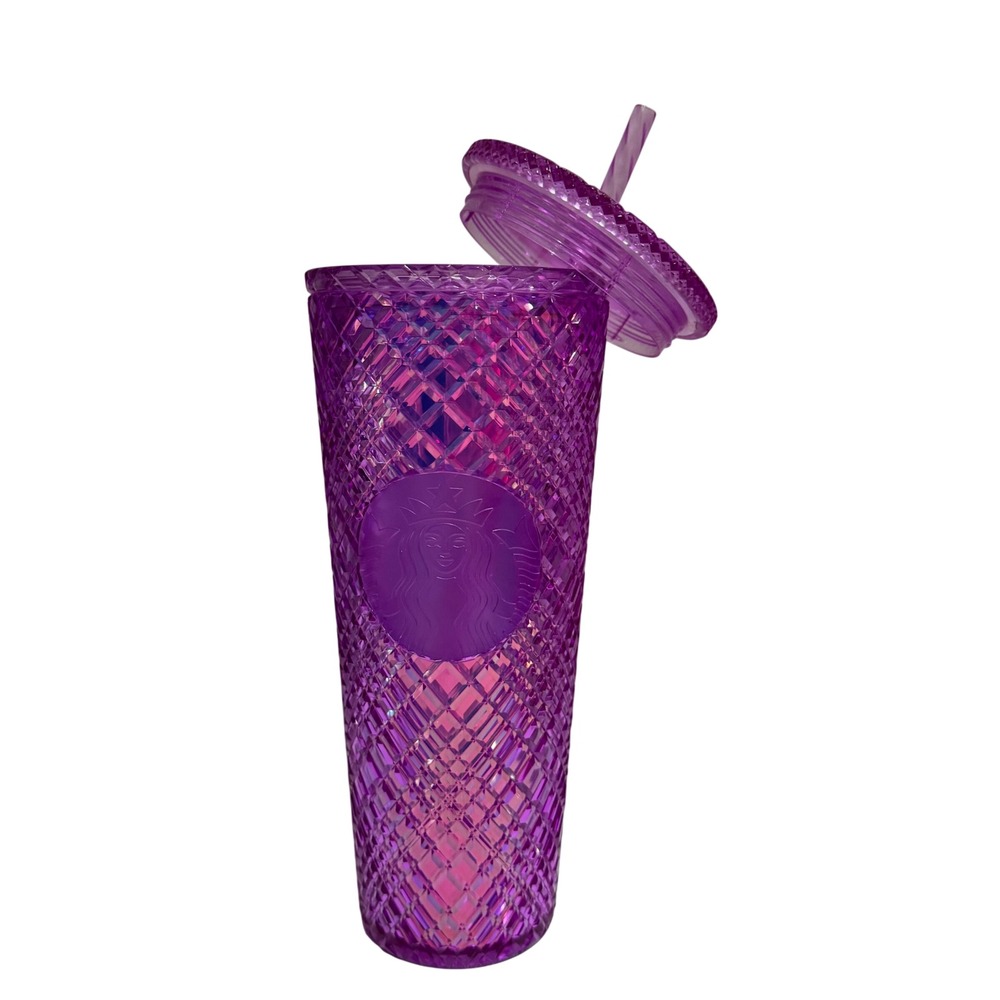 Starbucks Studded Tumbler Venti 24oz Purple Iridescent New Cold Cup 011140544